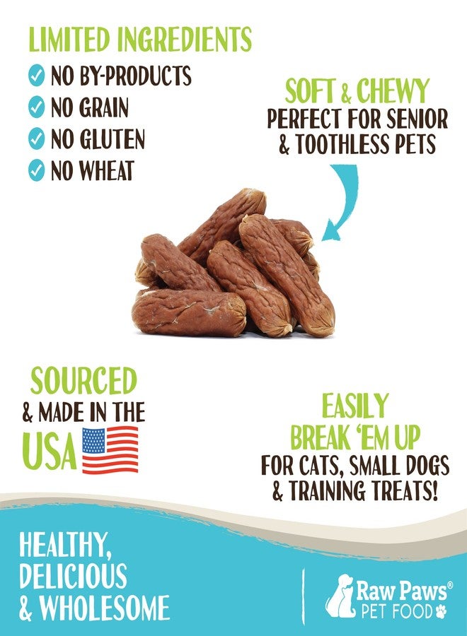 Raw Paws Grain-Free Soft Sausage Treats for Dogs & Cats - Beef Recipe, 6-oz - Made in USA - Great for Training Puppies or as a Reward - Beef Jerky for Dogs - Soft Cat Treats - Image 2